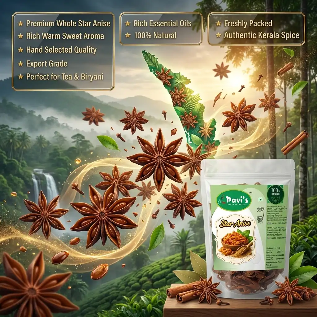 Dried Whole Star Anise Dried Star Anise Whole Spice for Baking and Tea
