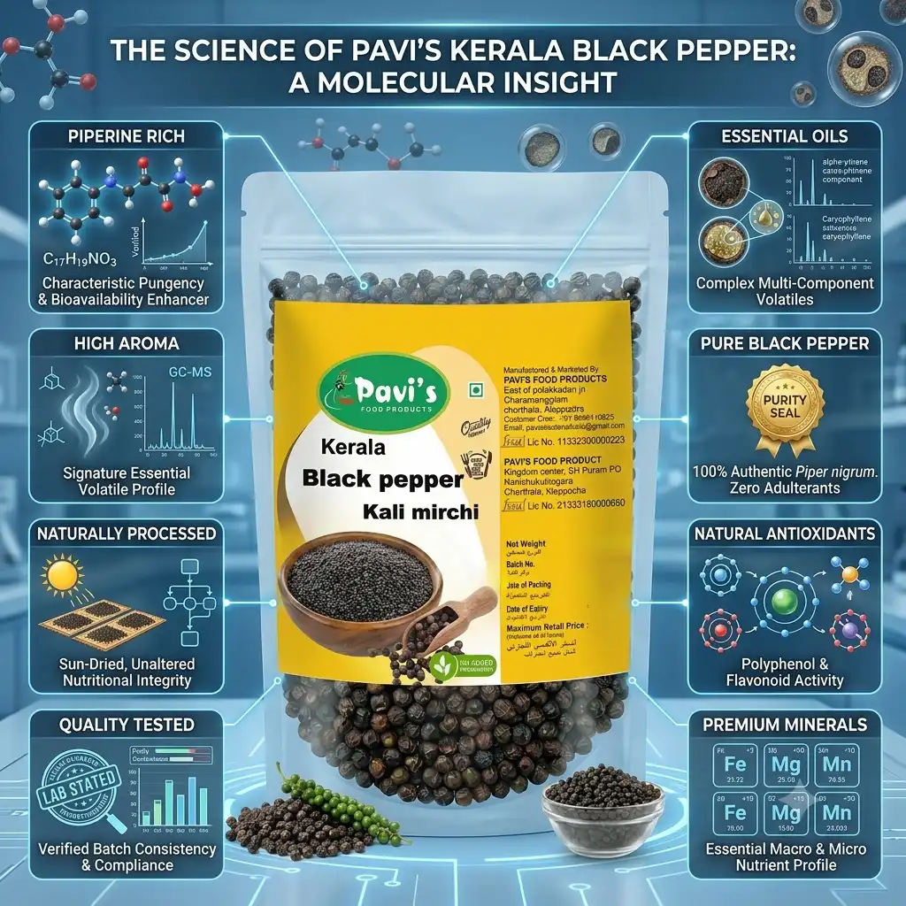Authentic Kerala Pepper – Pavis Premium Quality Authentic Kerala whole black pepper from Pavis