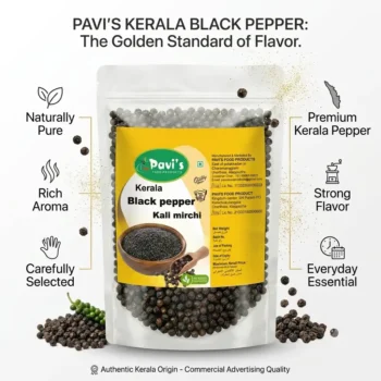 Premium whole black pepper from Kerala by Pavis Food Products