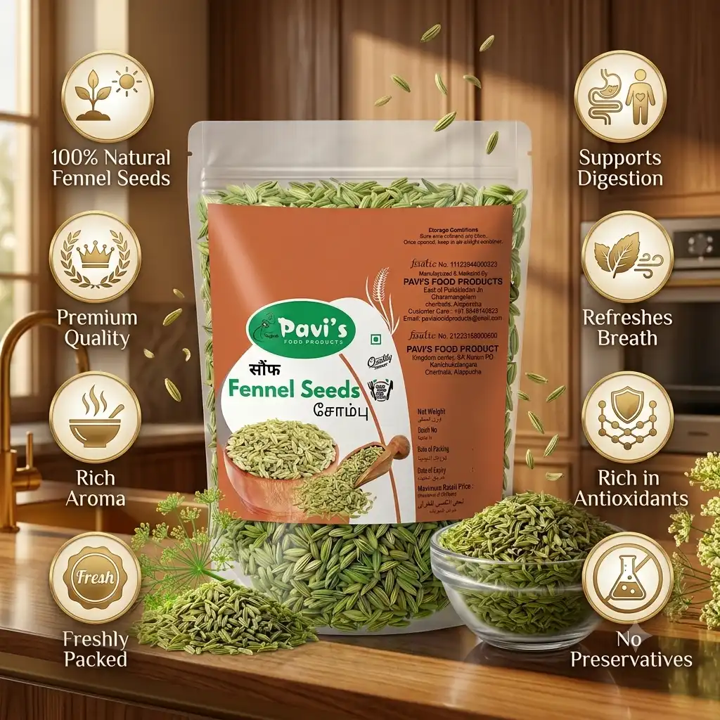 Buy Premium Fennel Seeds Online – Pavis Fresh whole fennel seeds packed by Pavis Food Products