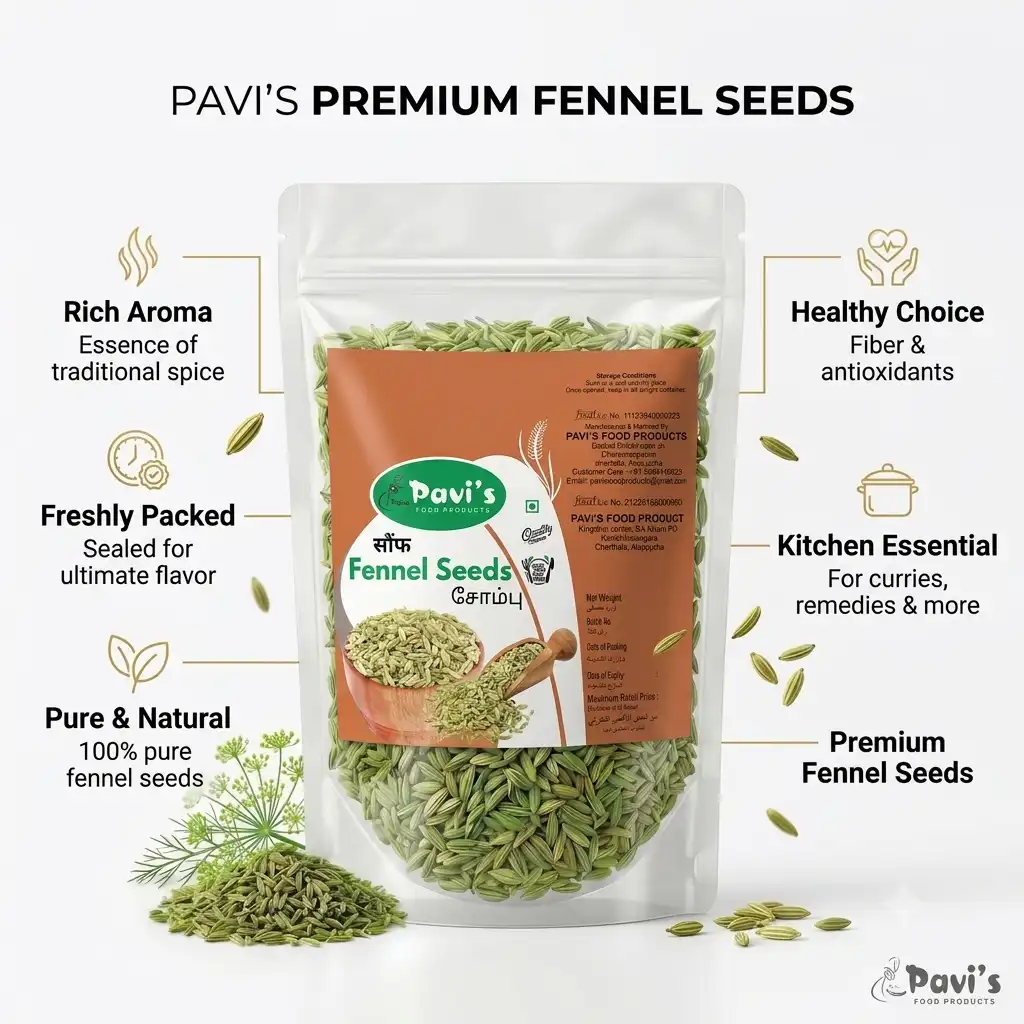 Fresh fennel seeds for cooking, tea, and desserts. Natural whole fennel seeds with refreshing aroma