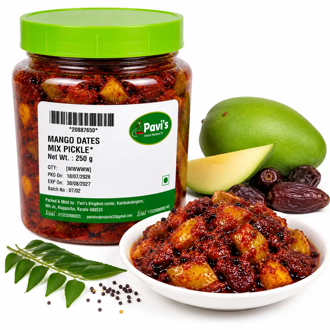 pavis-mango-dates-mix-pickle Pavis Kerala Mango Dates Mix Pickle Made with Traditional Recipe