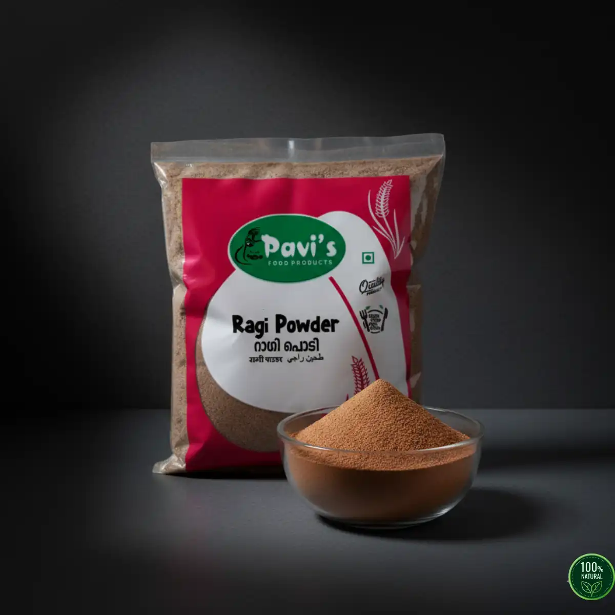 healthy-ragi-flour. Ragi flour made from carefully selected finger millet grains